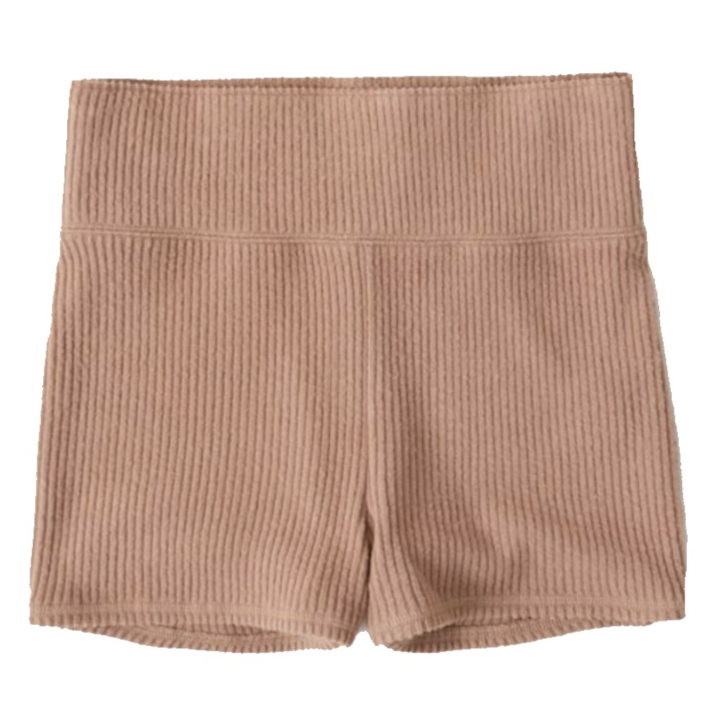Abercrombie & Fitch Cozy Lounge Tap Shorts - Tan